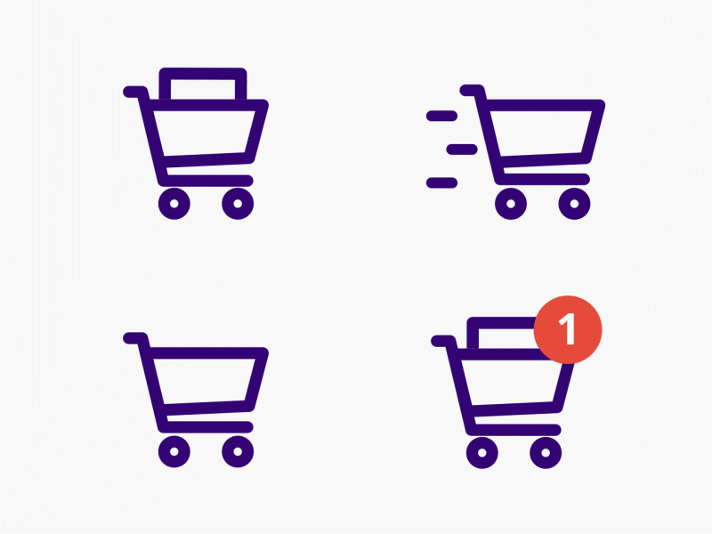 Shopping cart icon animation